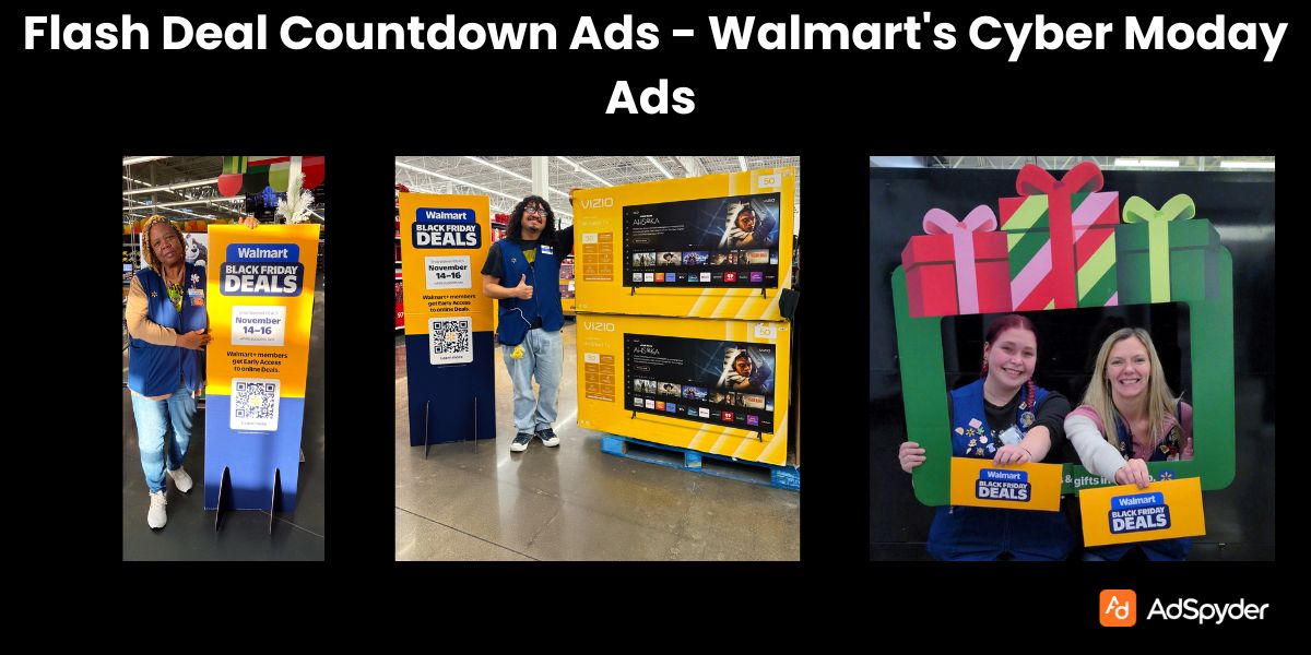 Flash Deal Countdown Ads - Walmart's Cyber Moday Ads