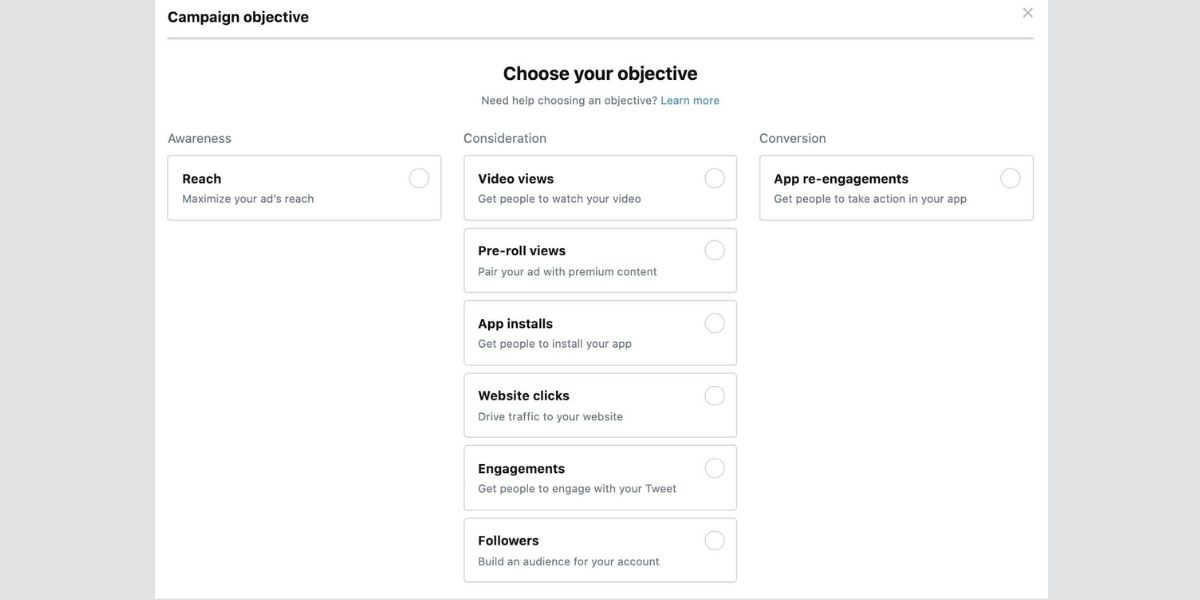 Creating Campaign Objectives