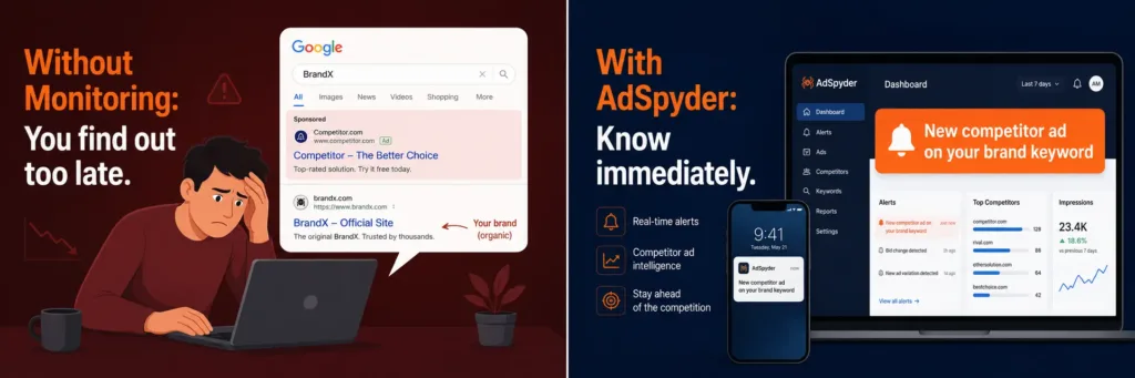 How Adspyder helps in Stopping Brand Bidding for your keyword