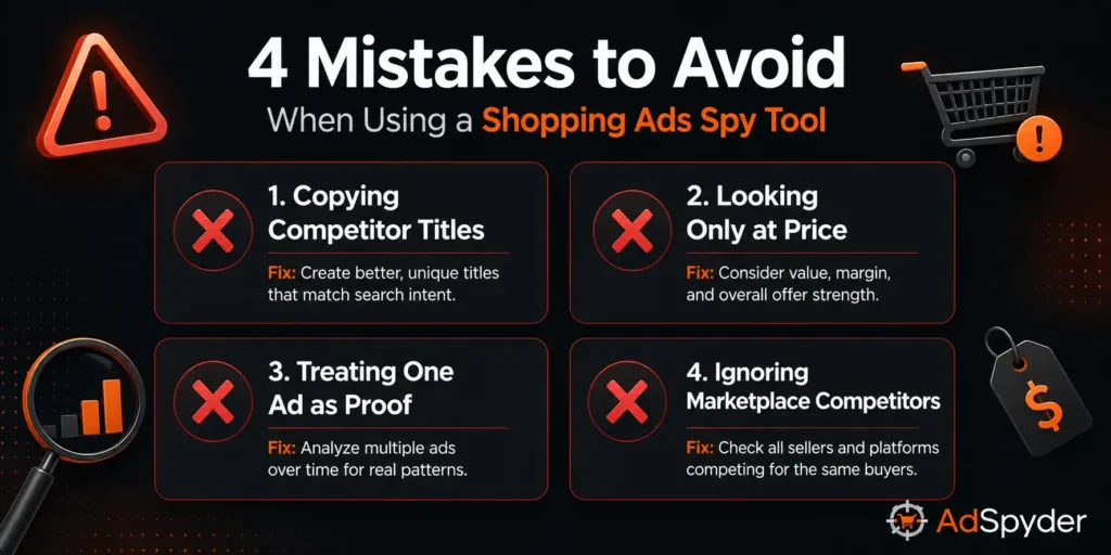 Mistakes to Avoid When Using a Shopping Ads Spy Tool