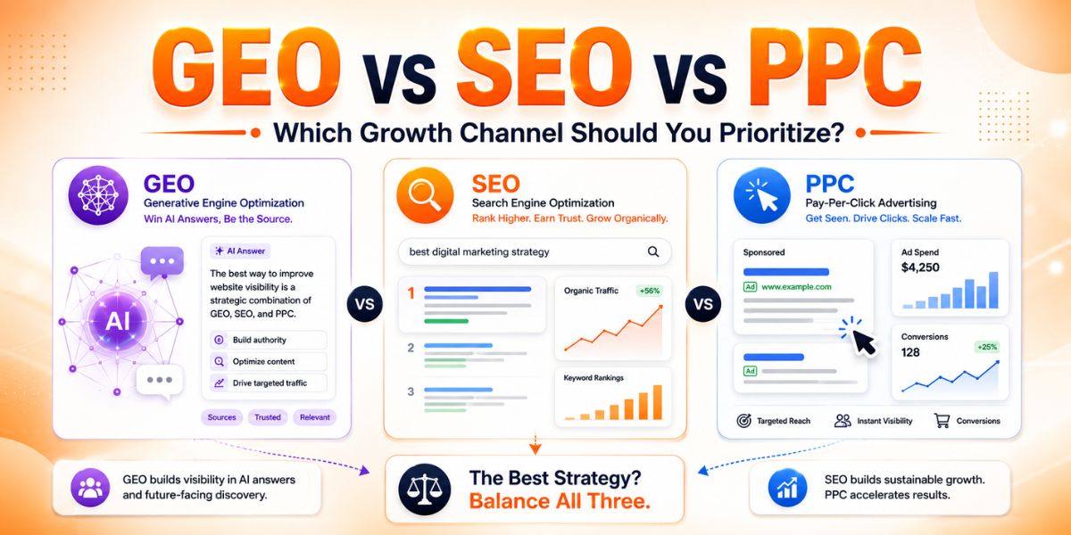 GEO vs SEO vs PPC: Which Should You Prioritize