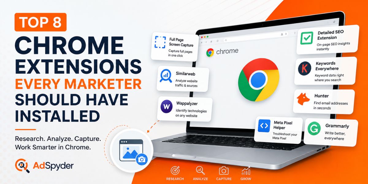 Top 8 Chrome Extensions for Marketers