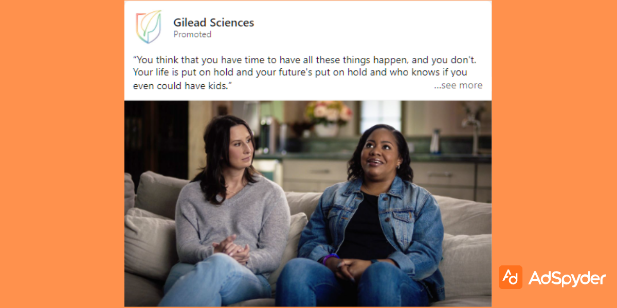 Gilead Sciences: Top LinkedIn ad examples