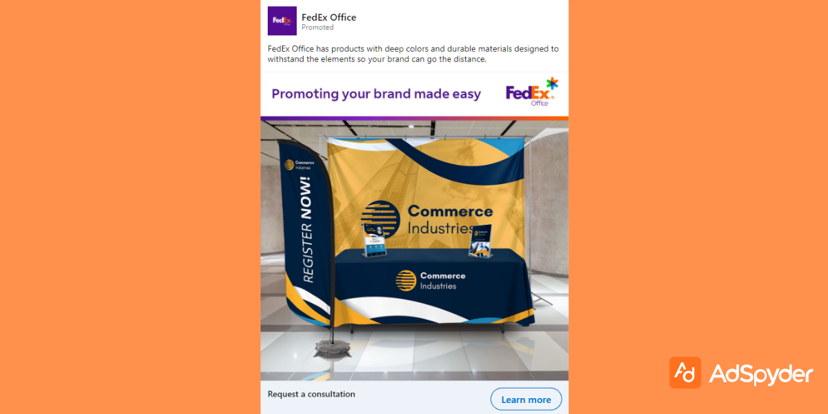 FedEx Office: Top LinkedIn ad examples