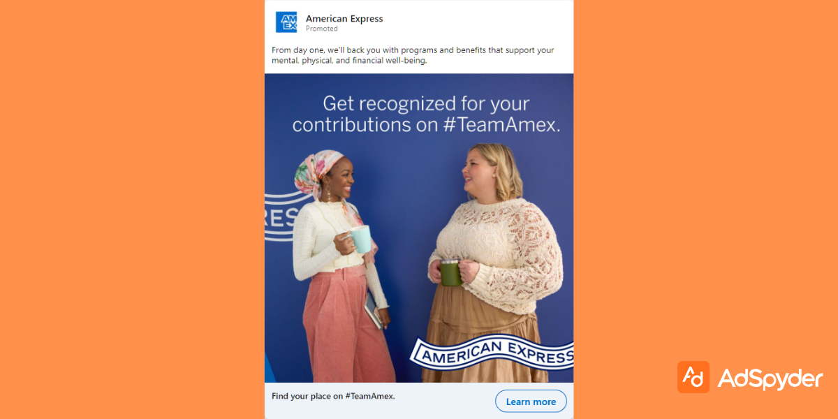 American Express: Top LinkedIn ad examples