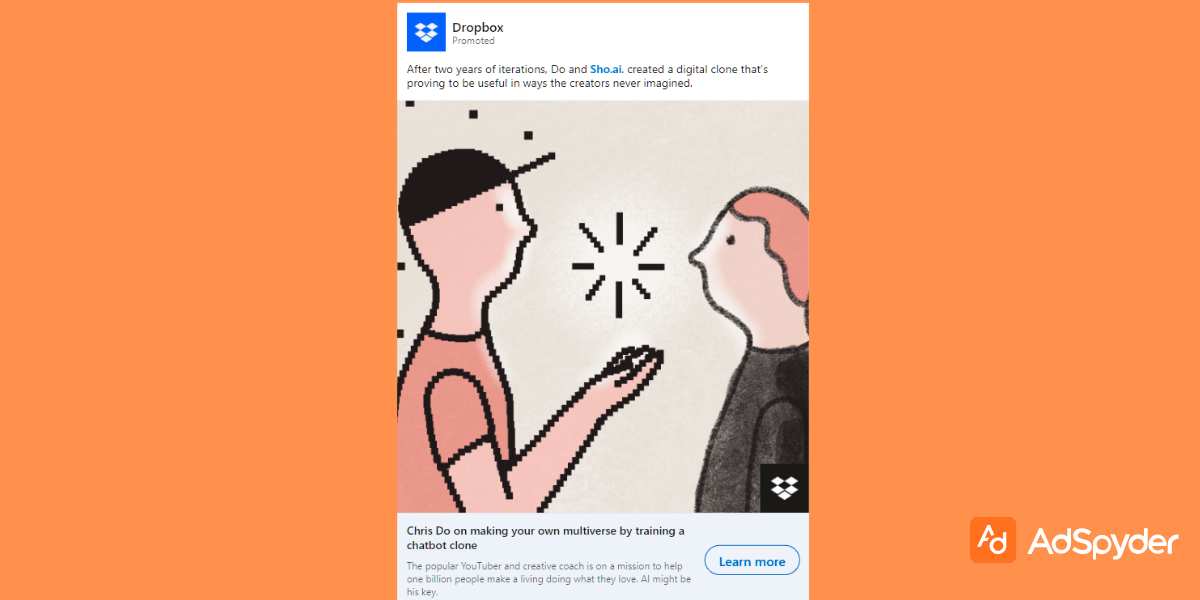 Dropbox: Top LinkedIn ad examples