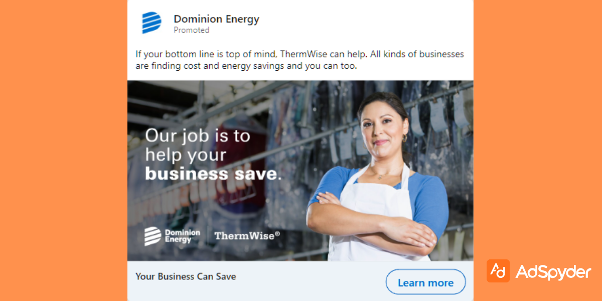 Dominion Energy: Top LinkedIn ad examples