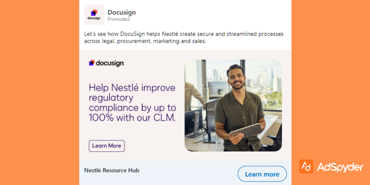 Docusign: Top LinkedIn ad examples