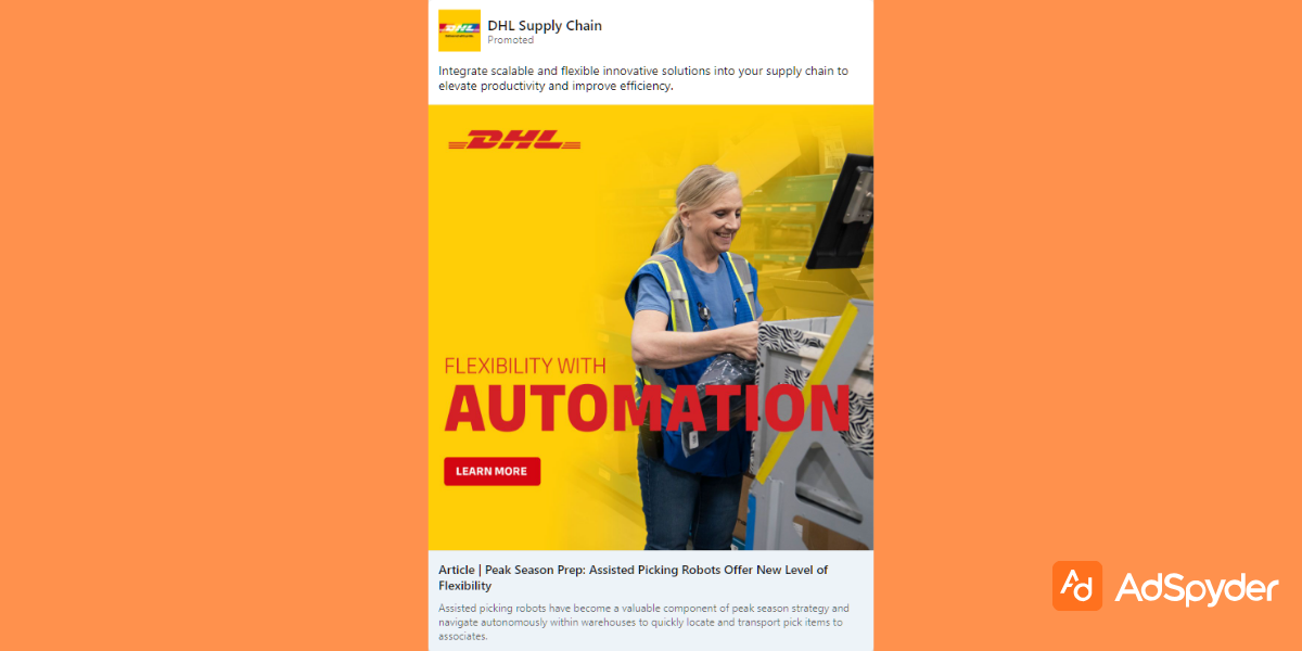 DHL Supply Chain: Top LinkedIn ad examples