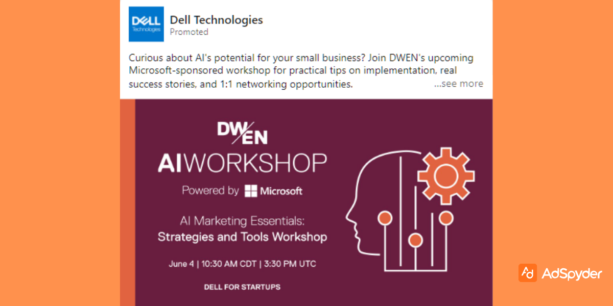 Dell Technologies: Top LinkedIn ad examples