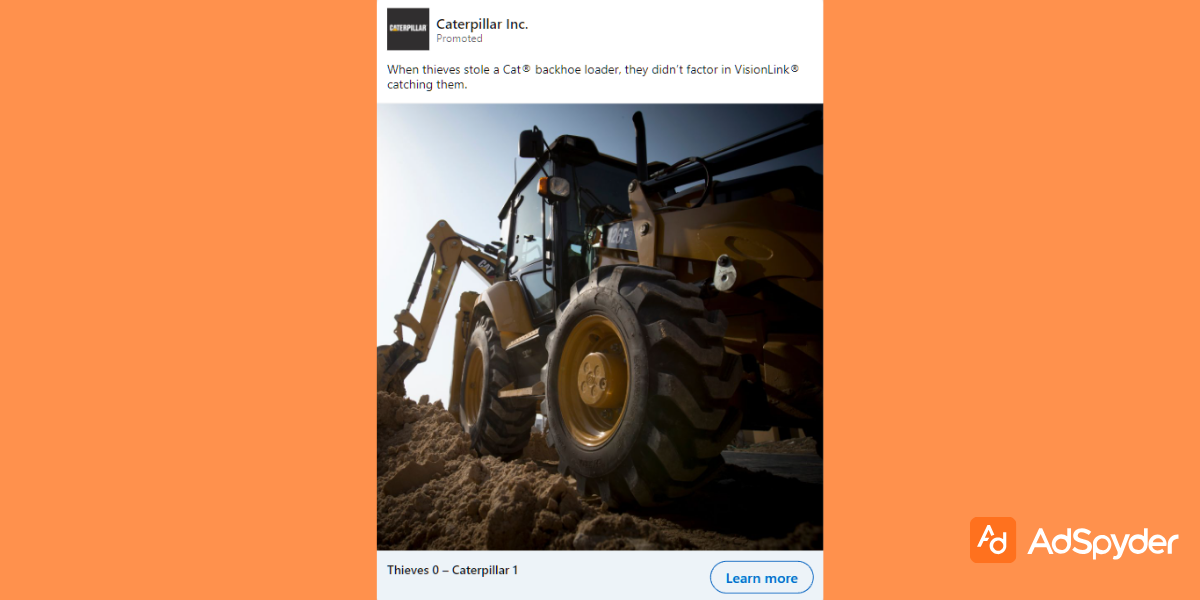 Caterpillar Inc.: Top LinkedIn ad examples