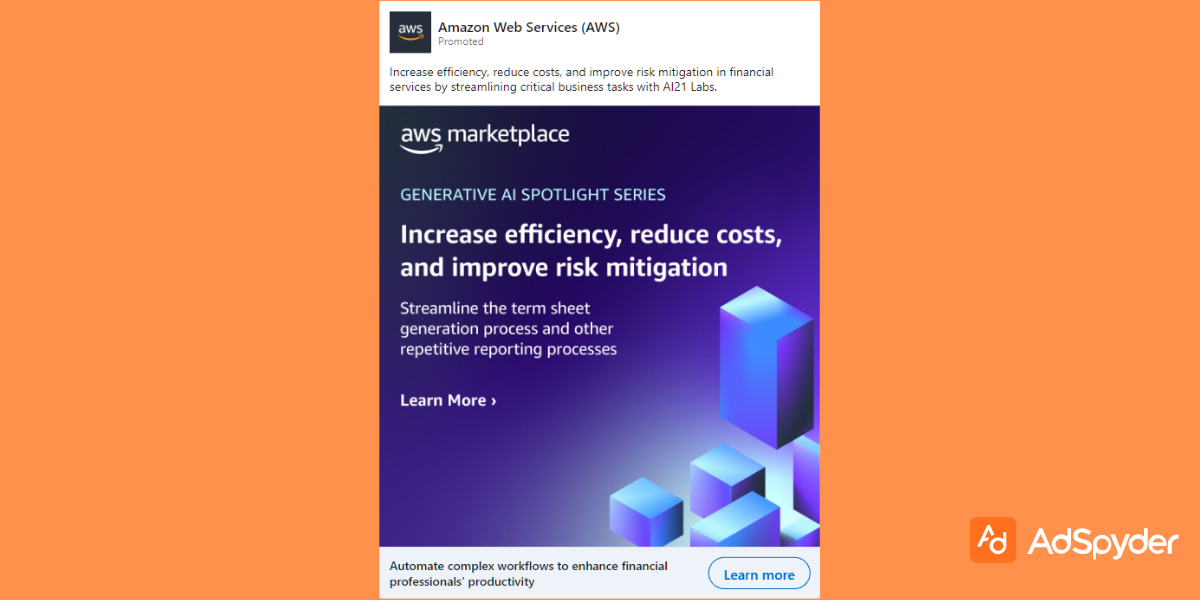 AWS: Top LinkedIn ad examples