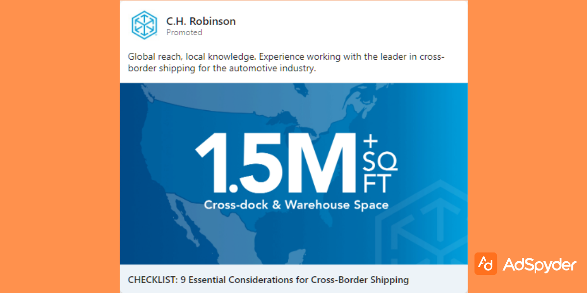 C.H Robinson: Top LinkedIn ad examples