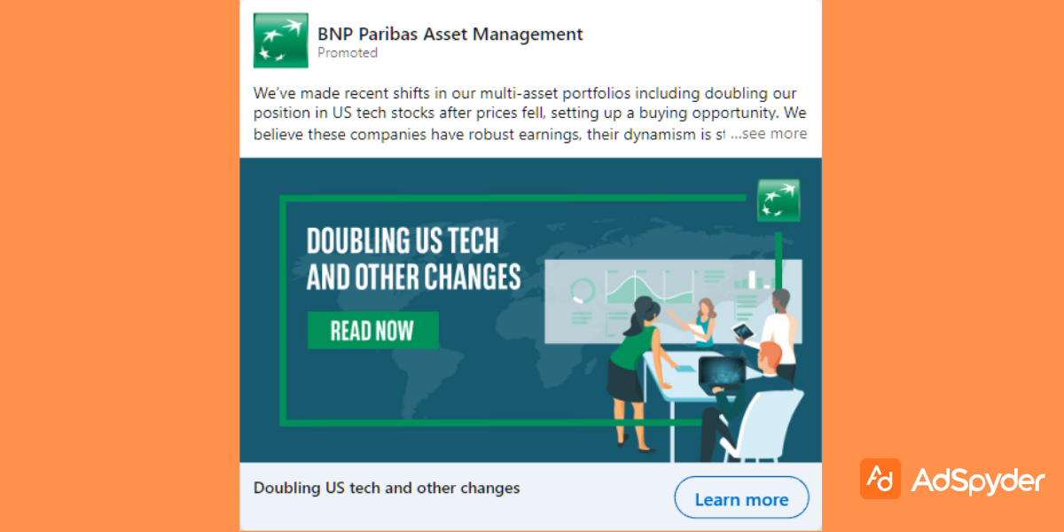 BNP Paribas Asset Management: Top LinkedIn ad examples