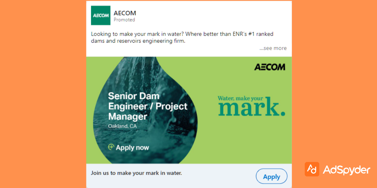 AECOM: Top LinkedIn ad examples