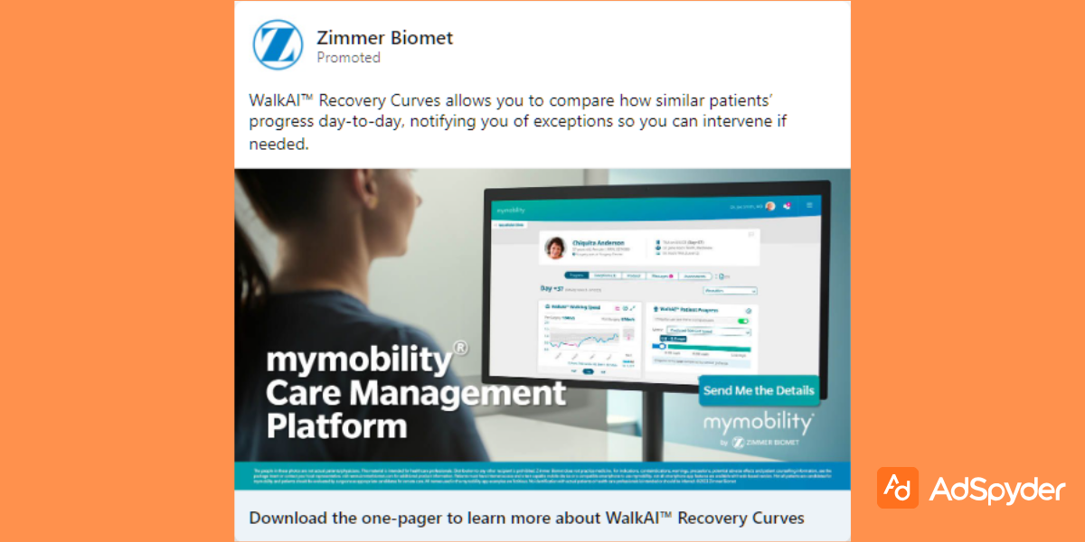 Zimmer Biomet: Top LinkedIn ad examples
