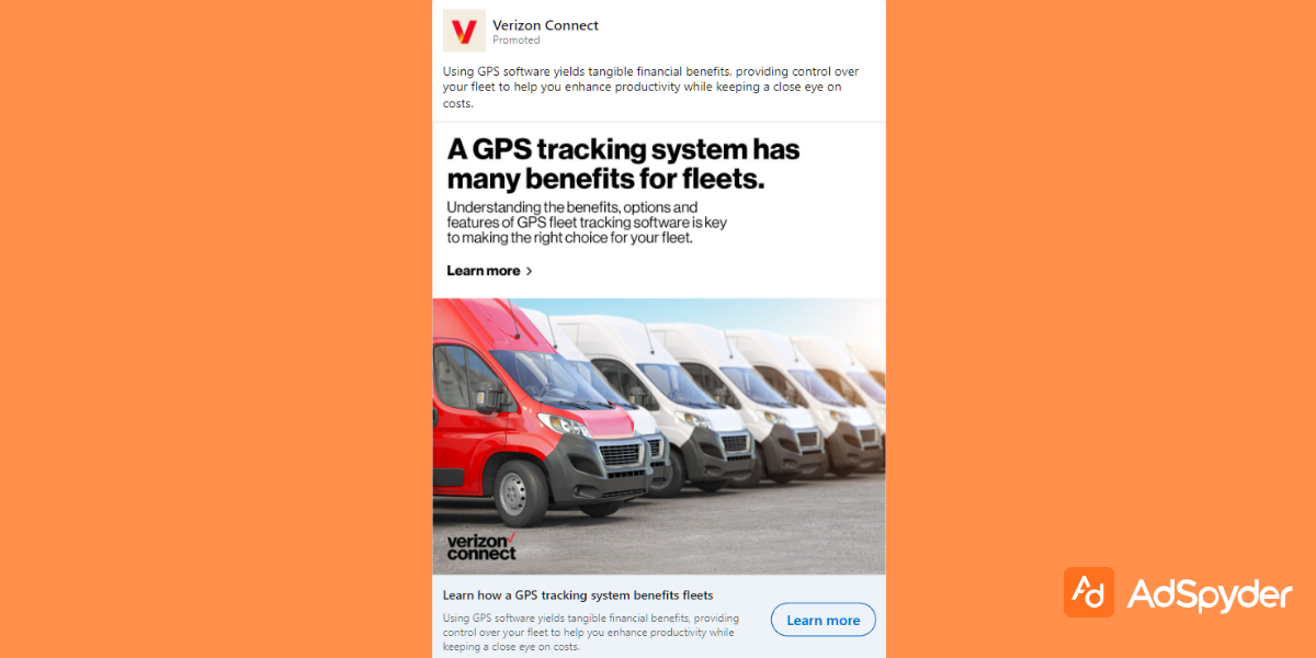 Verizon Connect: Top LinkedIn ad examples