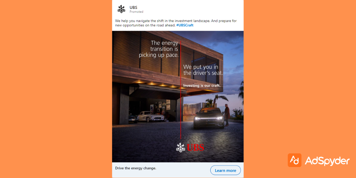 UBS: Top LinkedIn ad examples