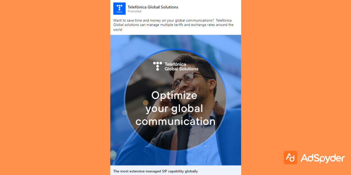 Telefonica Global Solutions: Top LinkedIn ad examples