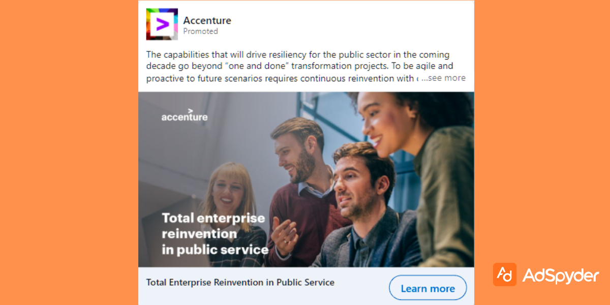 Accenture: Top LinkedIn Ad Examples