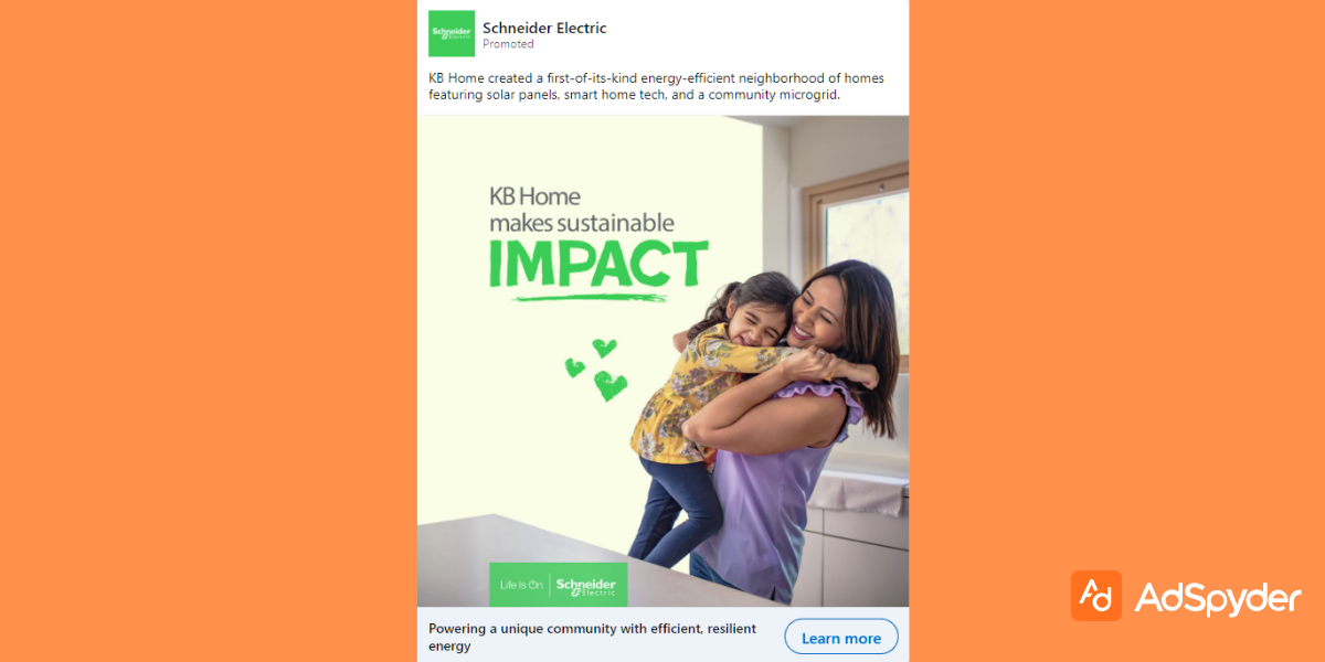 Schneider Electric: Top LinkedIn ad examples