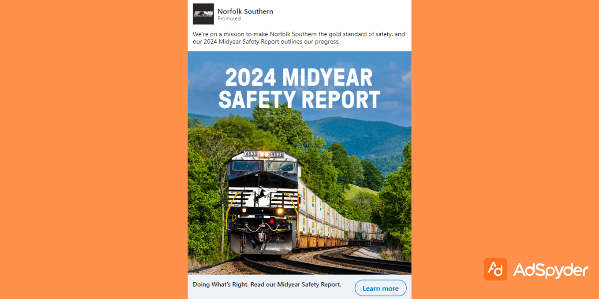 Norfolk Southern: Top LinkedIn ad examples