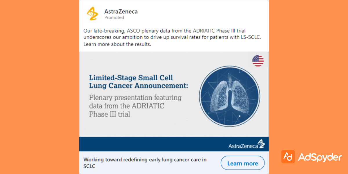 AstraZeneca: Top LinkedIn Ad Examples