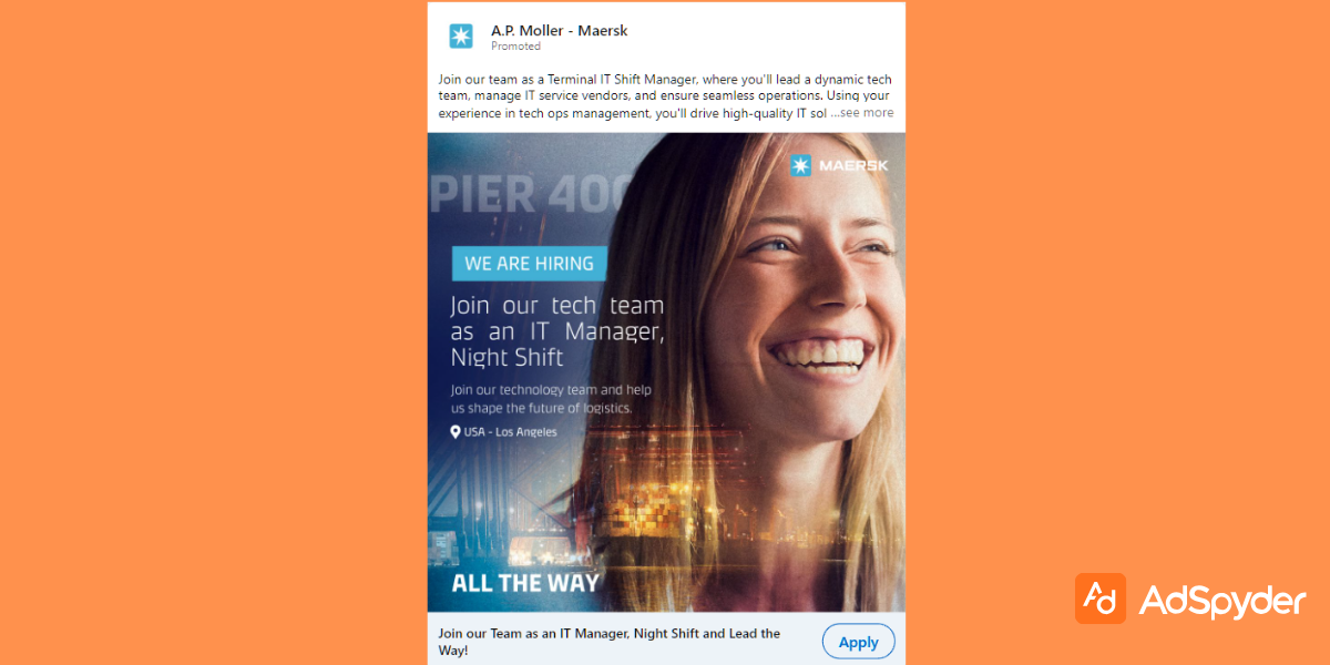 A.P.Moller - Maersk: Top LinkedIn ad examples