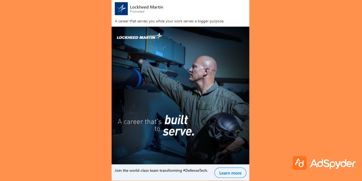 Lockheed Martin: Top LinkedIn ad examples