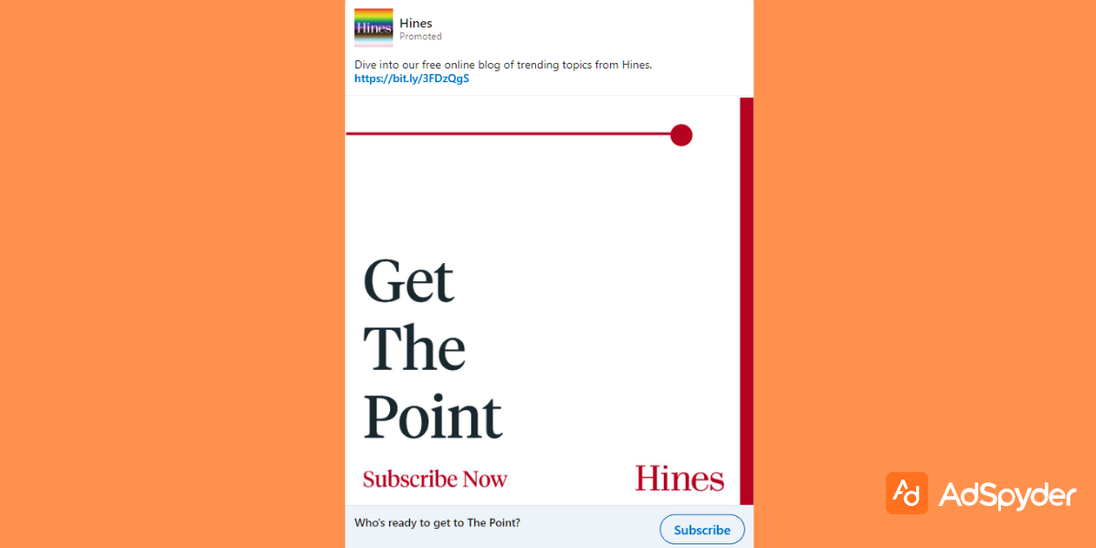 Hines: Top LinkedIn ad examples